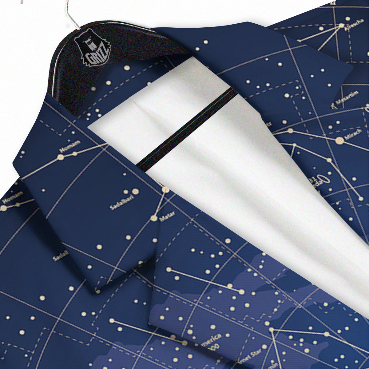 Sky Map Constellation Print Men's Sport Coat-grizzshop