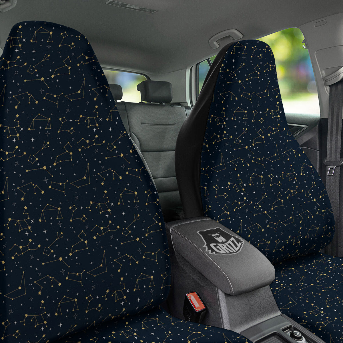 Sky Map Constellation Print Pattern Car Seat Covers-grizzshop