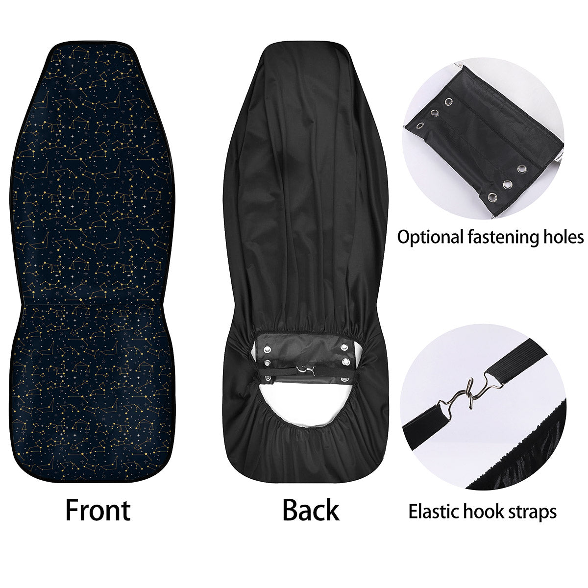 Sky Map Constellation Print Pattern Car Seat Covers-grizzshop