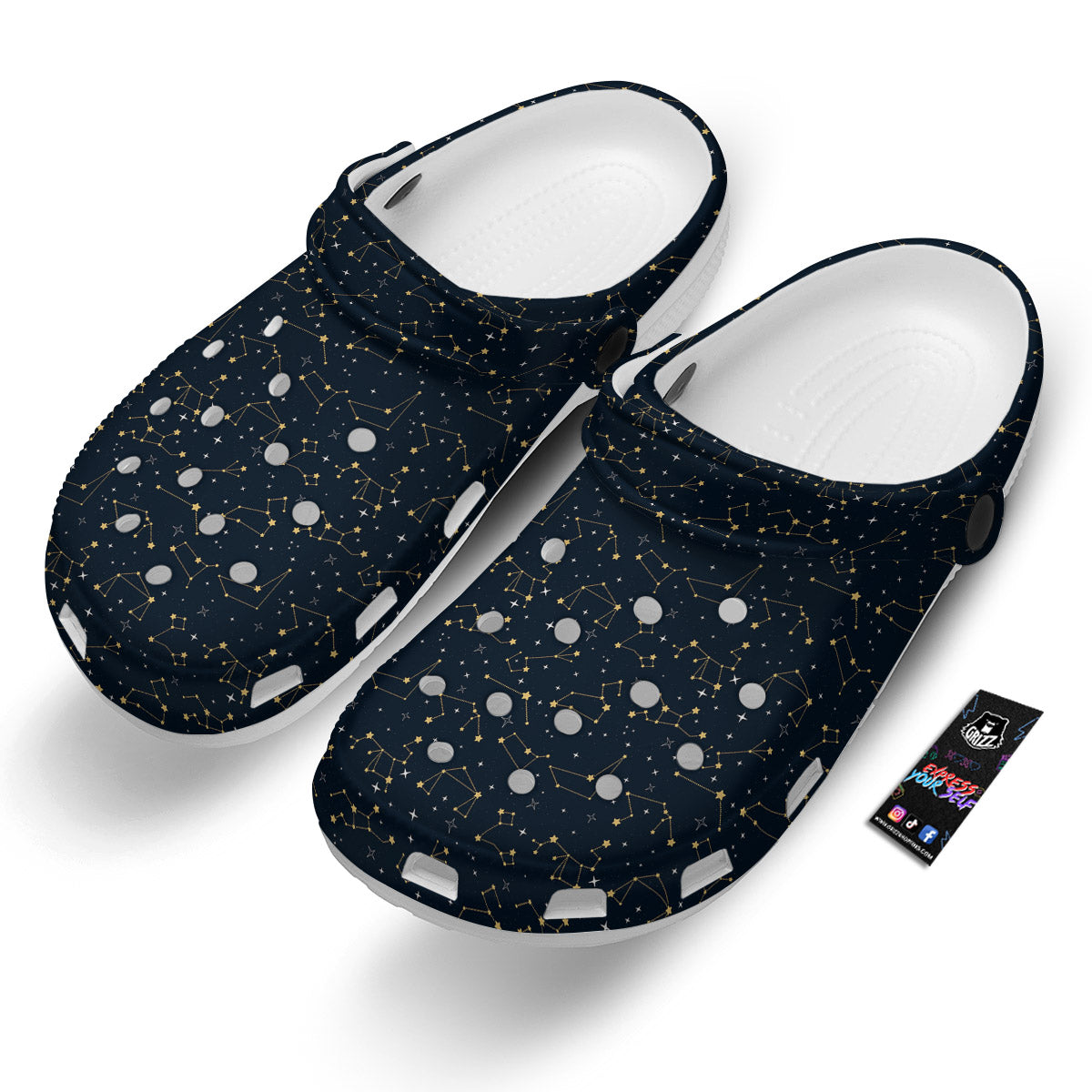 Sky Map Constellation Print Pattern Clog-grizzshop