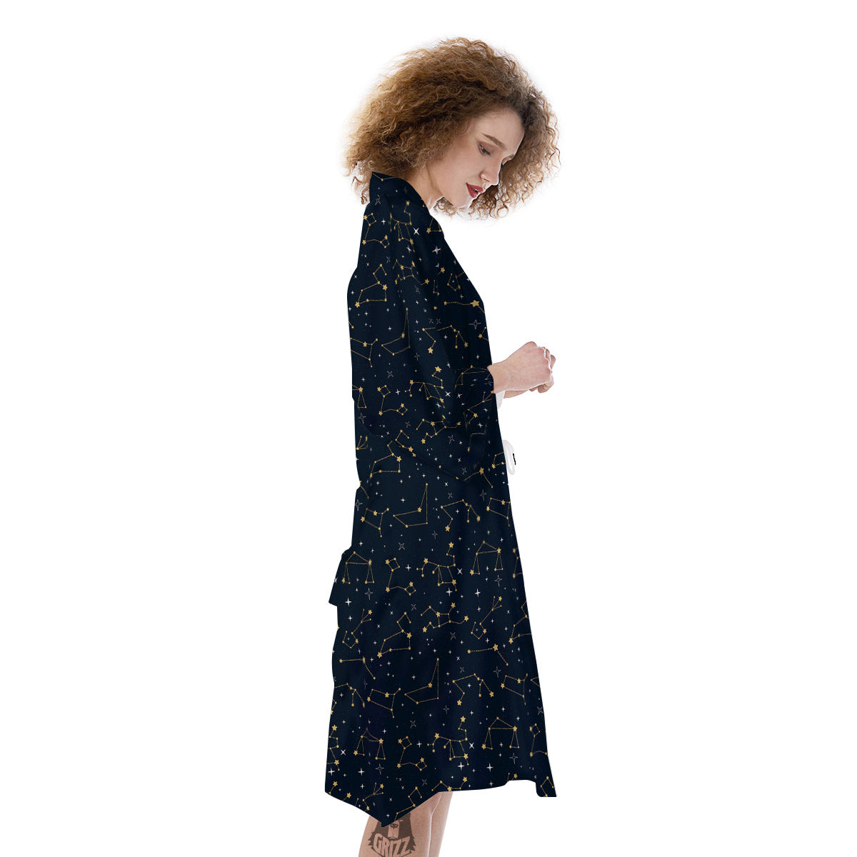 Sky Map Constellation Print Pattern Kimono-grizzshop