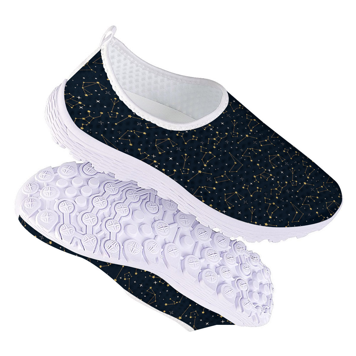 Sky Map Constellation Print Pattern Nurse Shoes-grizzshop