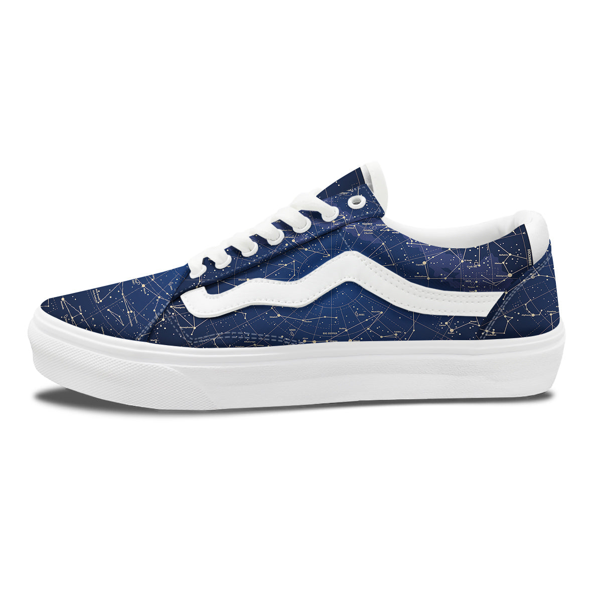 Sky Map Constellation Print Skate Shoes-grizzshop
