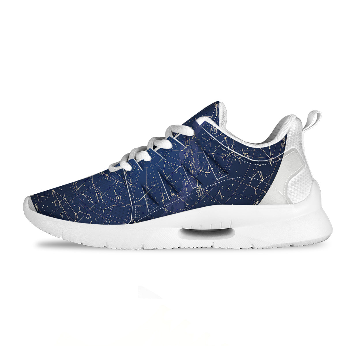 Sky Map Constellation Print Tennis Shoes-grizzshop