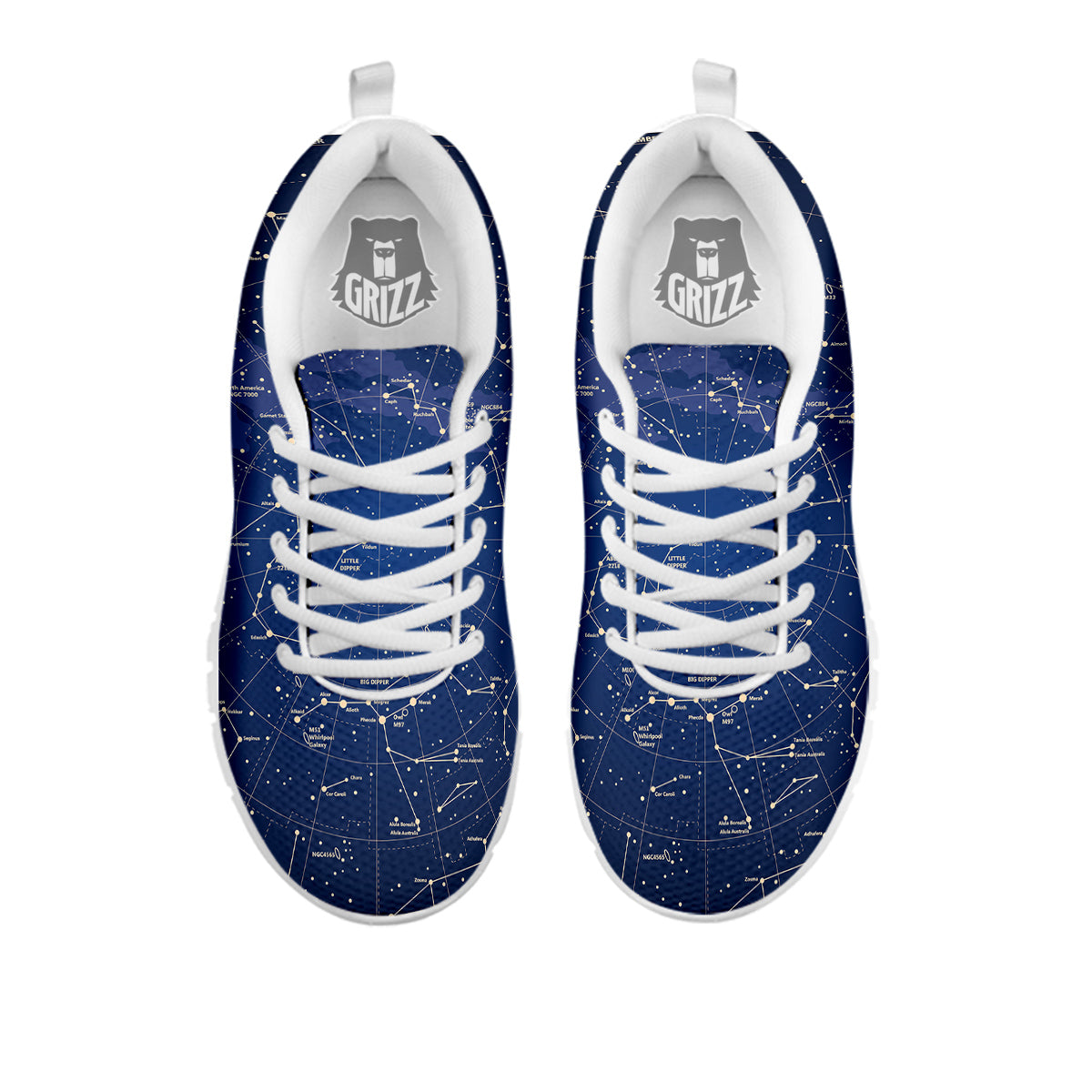 Sky Map Constellation Print White Sneaker-grizzshop