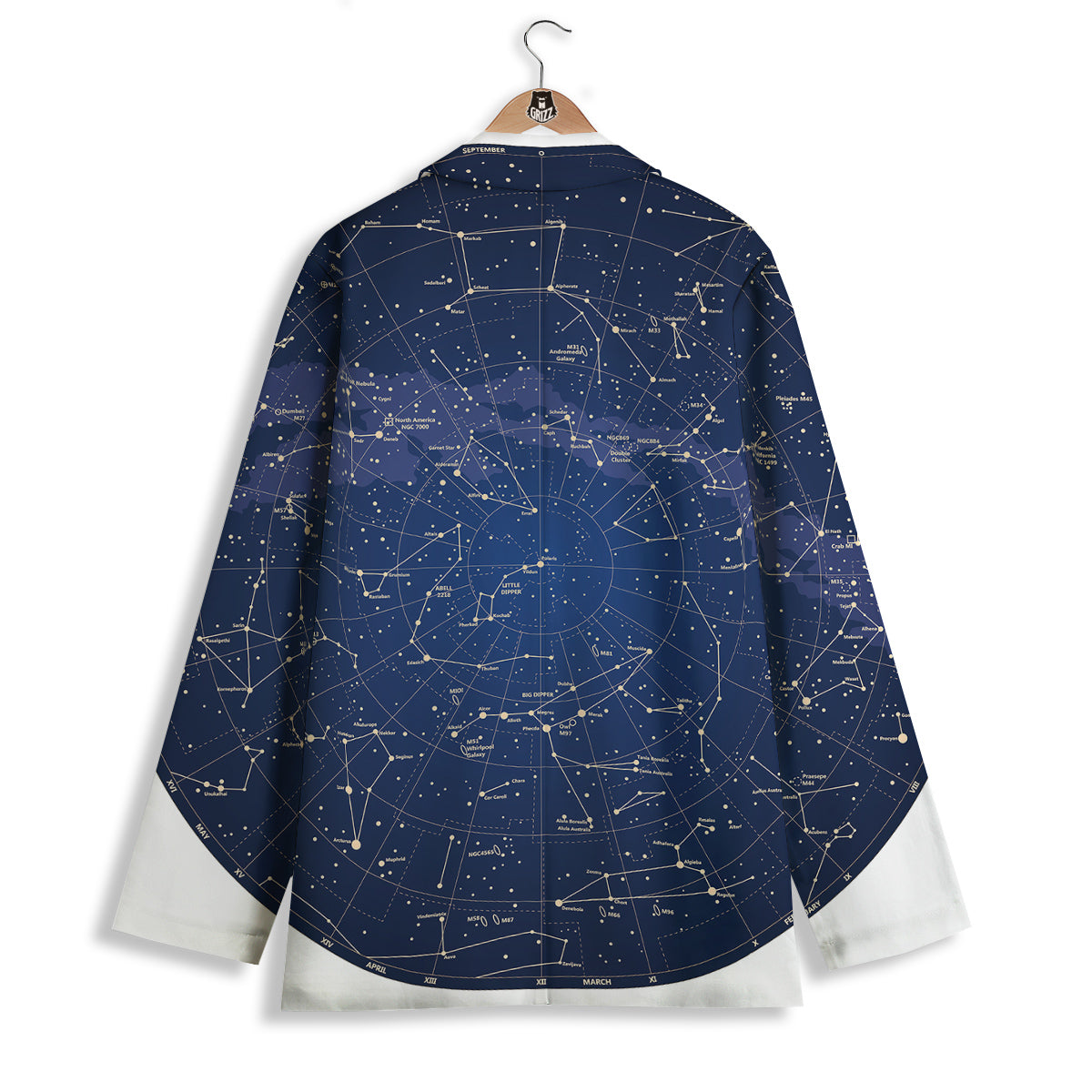 Sky Map Constellation Print Women's Blazer-grizzshop