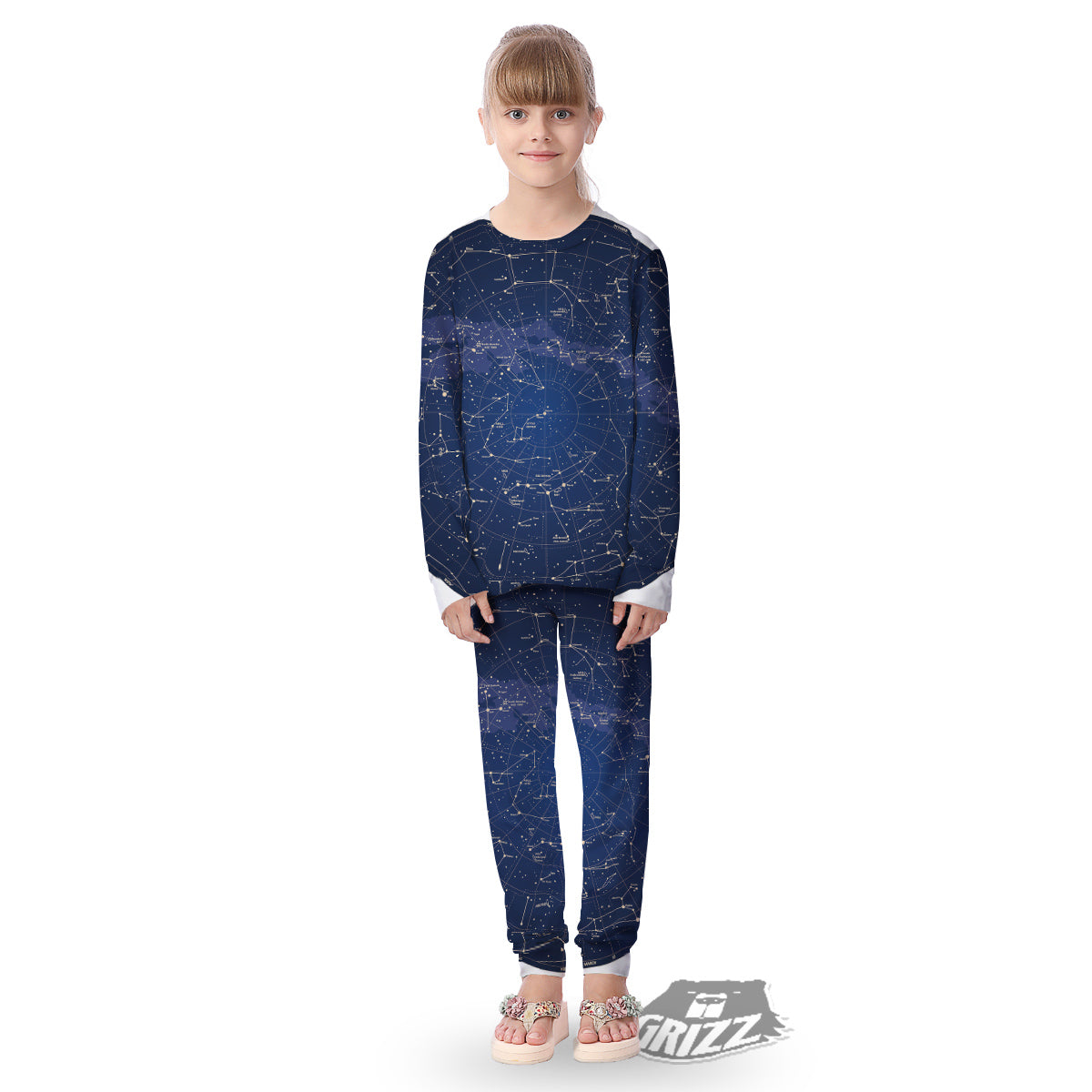 Sky Map Constellation Print copy Kid's Pajamas-grizzshop