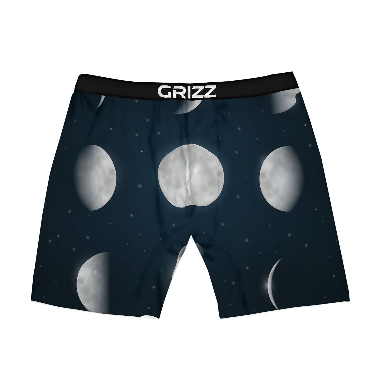 Sky Moon Night Phase Print Boxer Briefs-grizzshop
