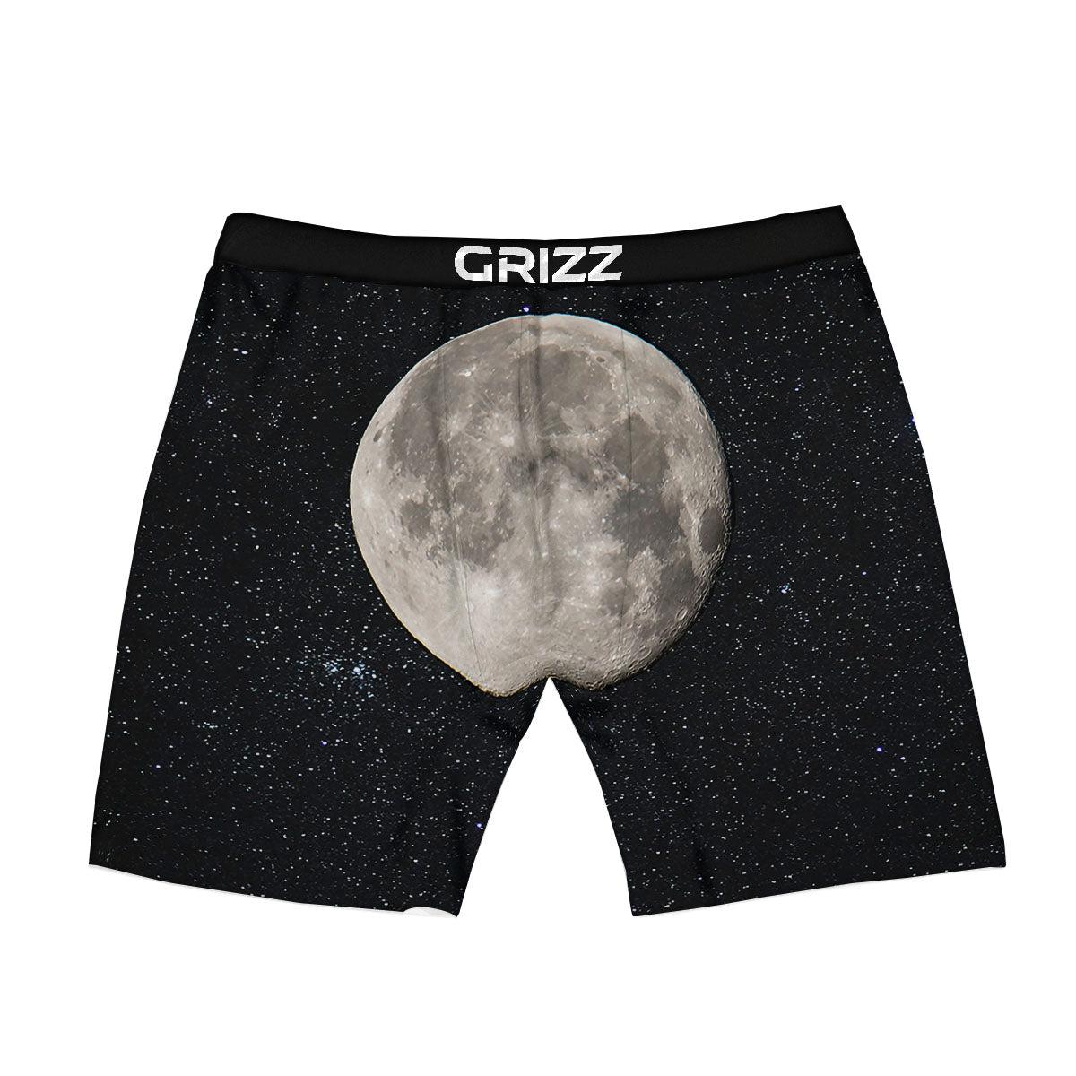 Sky Night Full Moon Print Boxer Briefs-grizzshop