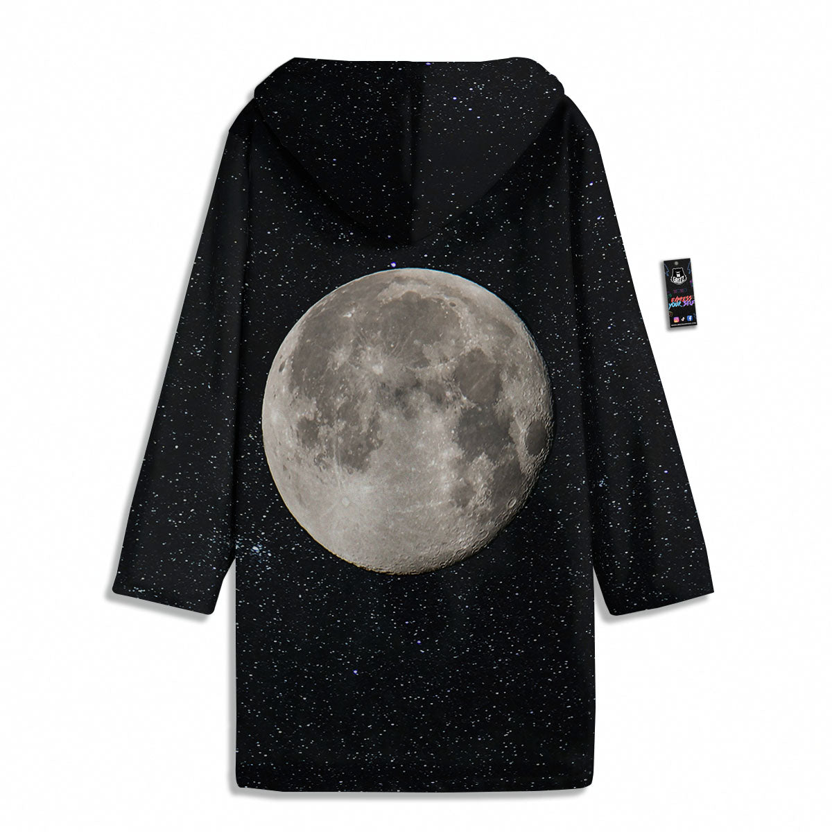 Sky Night Full Moon Print Men's Windbreaker Jacket-grizzshop