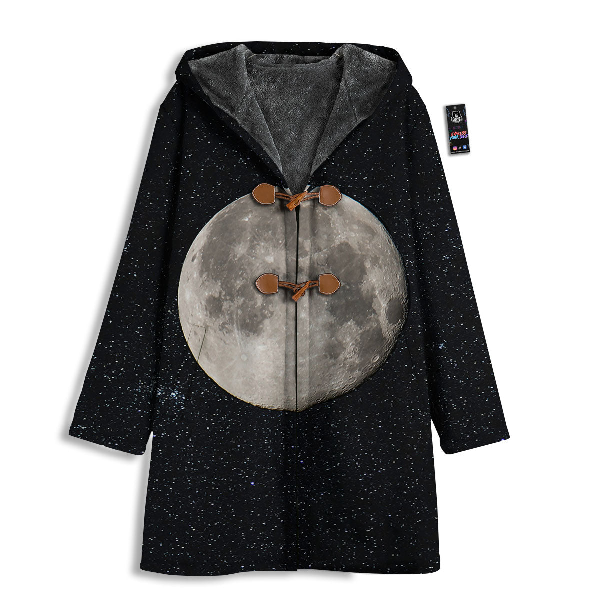 Sky Night Full Moon Print Men's Windbreaker Jacket-grizzshop