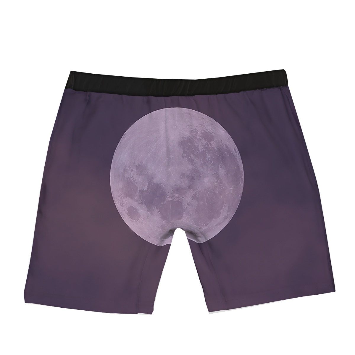 Sky Purple And Full Moon Print Boxer Briefs-grizzshop