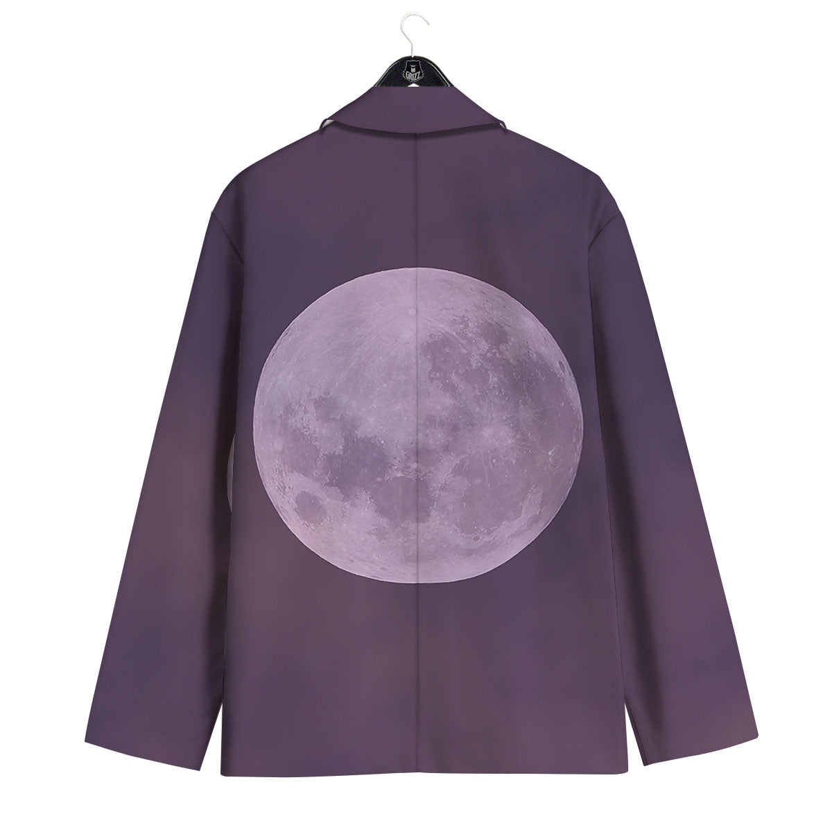 Sky Purple And Full Moon Print Men's Sport Coat-grizzshop