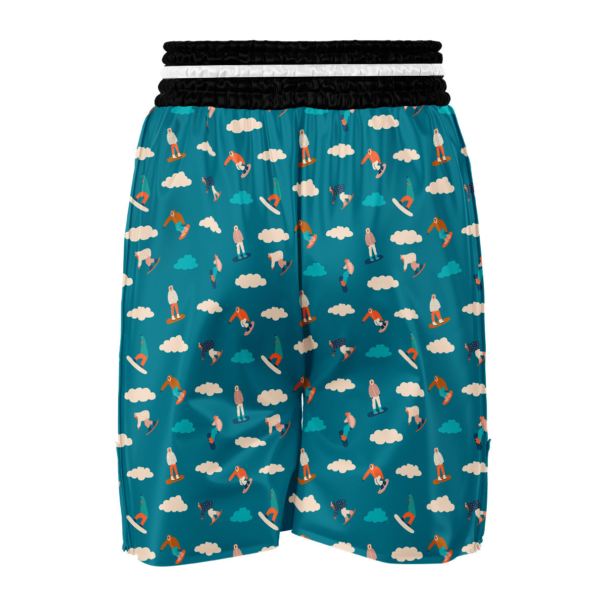 Sky Snowboard Print Pattern Boxing Shorts-grizzshop