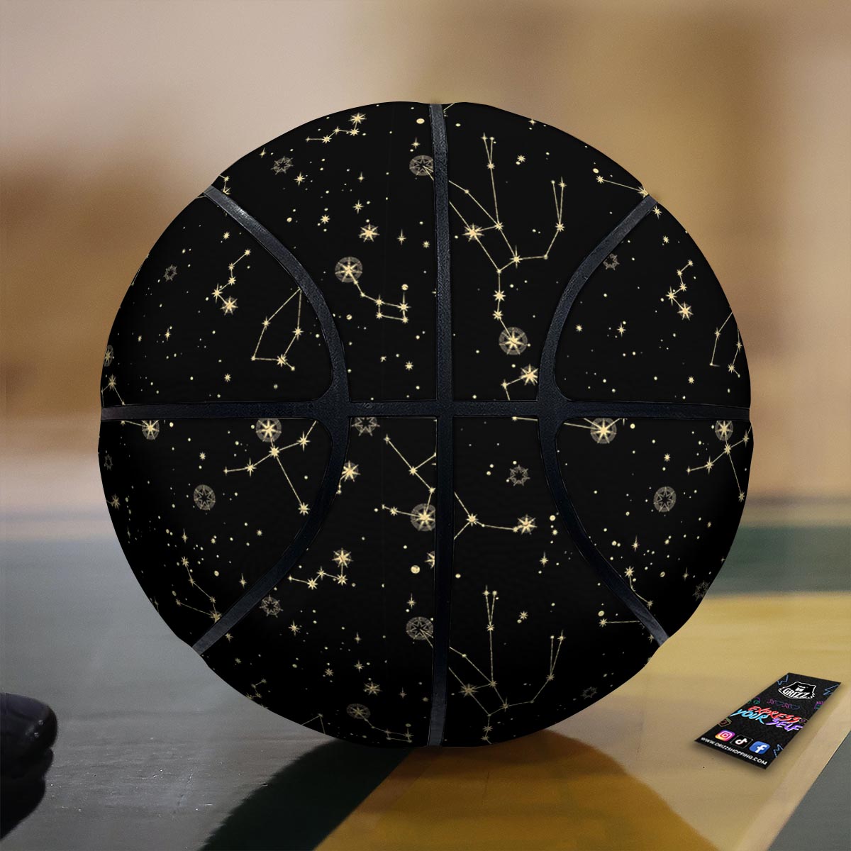 Sky Star Print Pattern Basketball