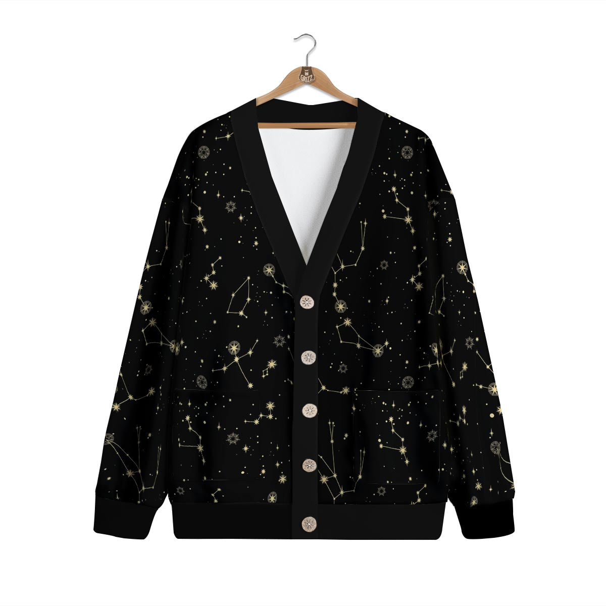 Sky Star Print Pattern Cardigan-grizzshop