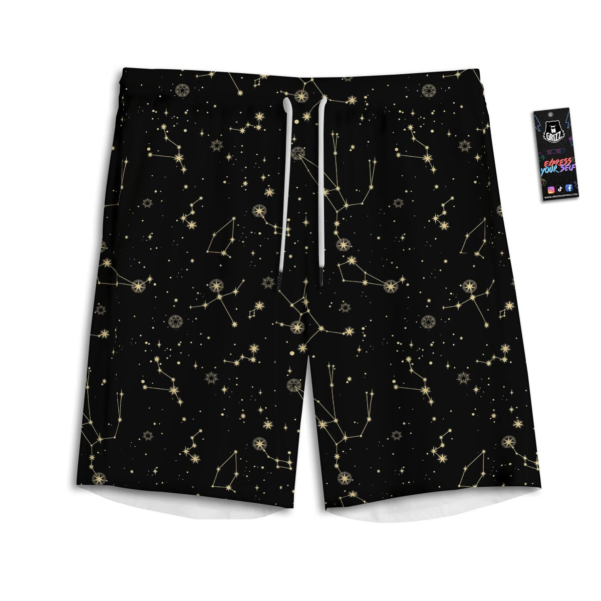 Sky Star Print Pattern Men's Athletic Shorts