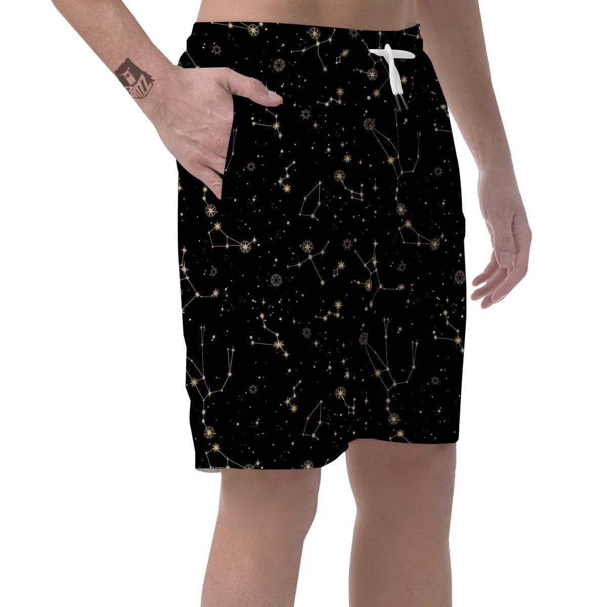 Sky Star Print Pattern Men's Shorts-grizzshop