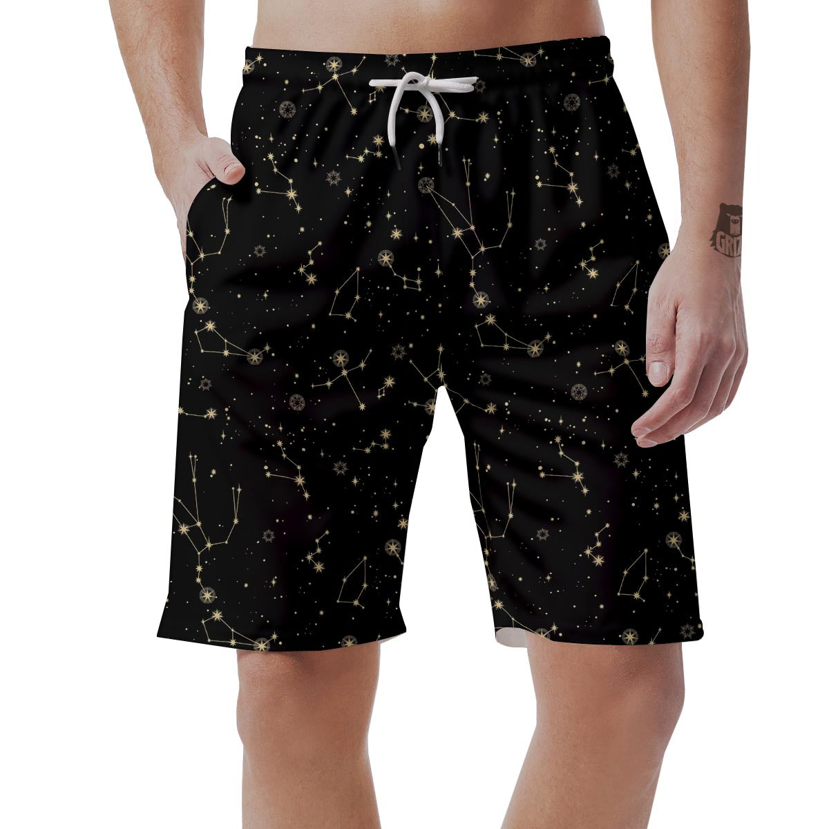 Sky Star Print Pattern Men's Shorts-grizzshop
