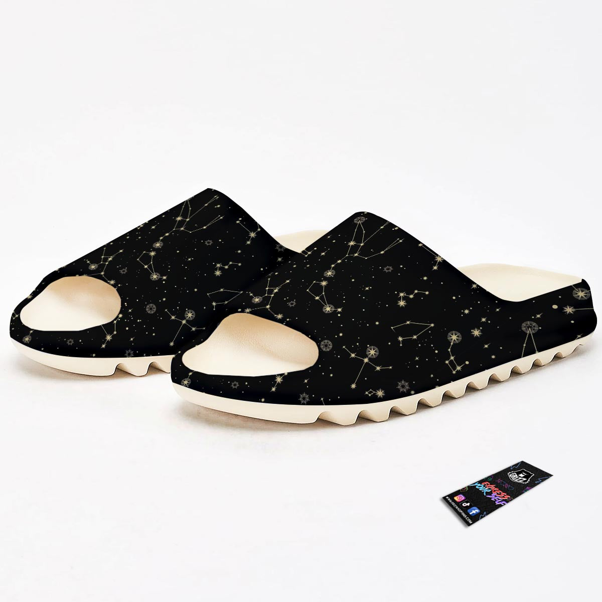 Sky Star Print Pattern Sandals-grizzshop