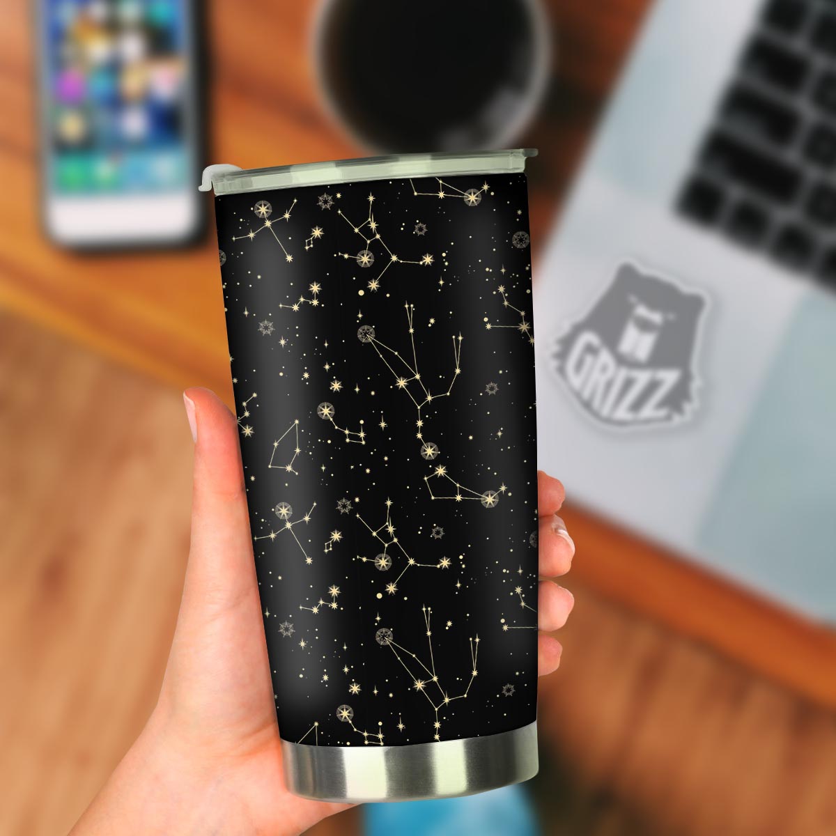 Sky Star Print Pattern Tumbler-grizzshop