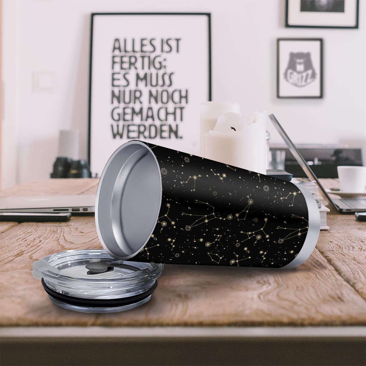 Sky Star Print Pattern Tumbler-grizzshop
