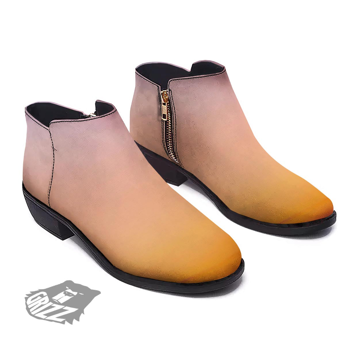 Sky Sunrise Print Ankle Boots-grizzshop