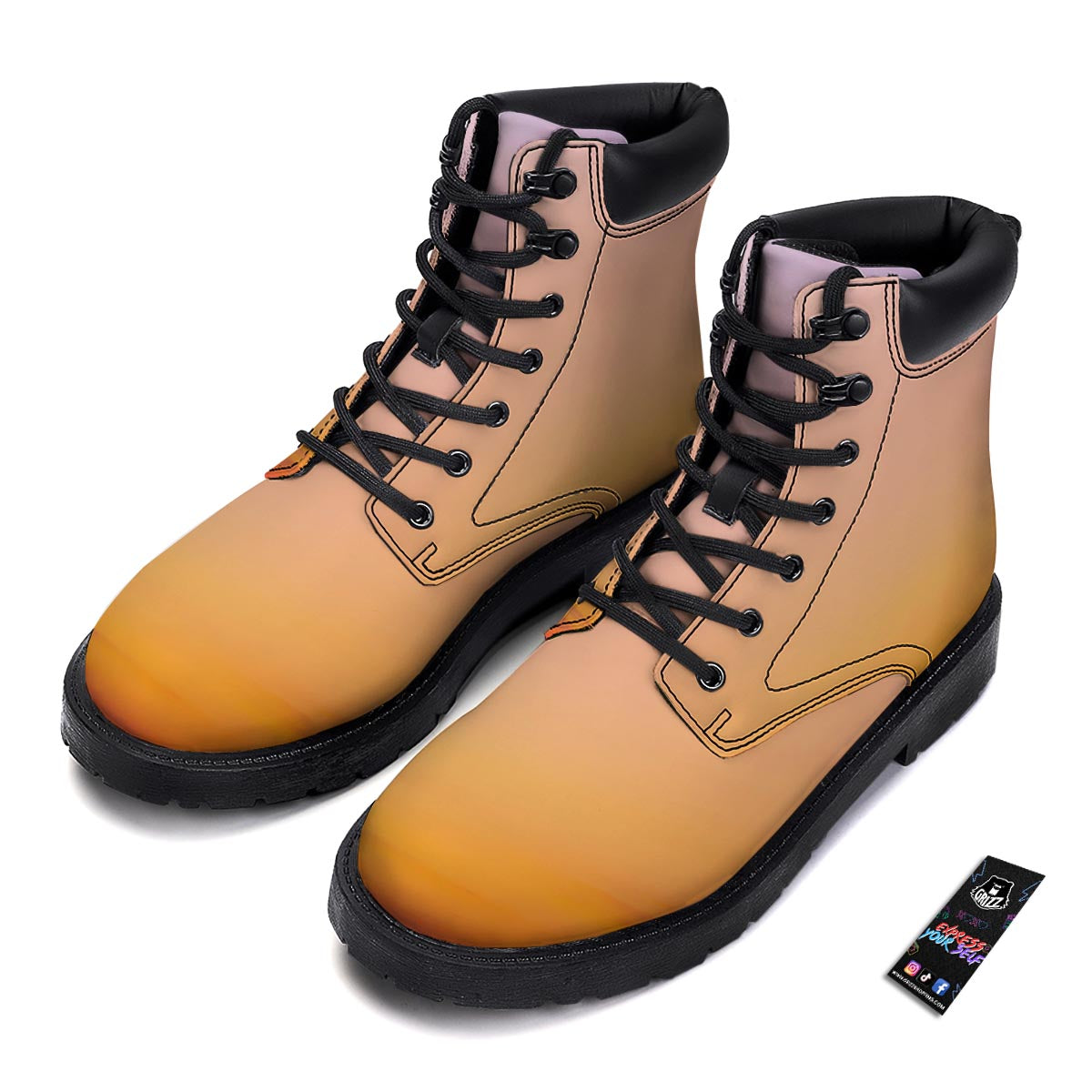 Sky Sunrise Print Boots-grizzshop
