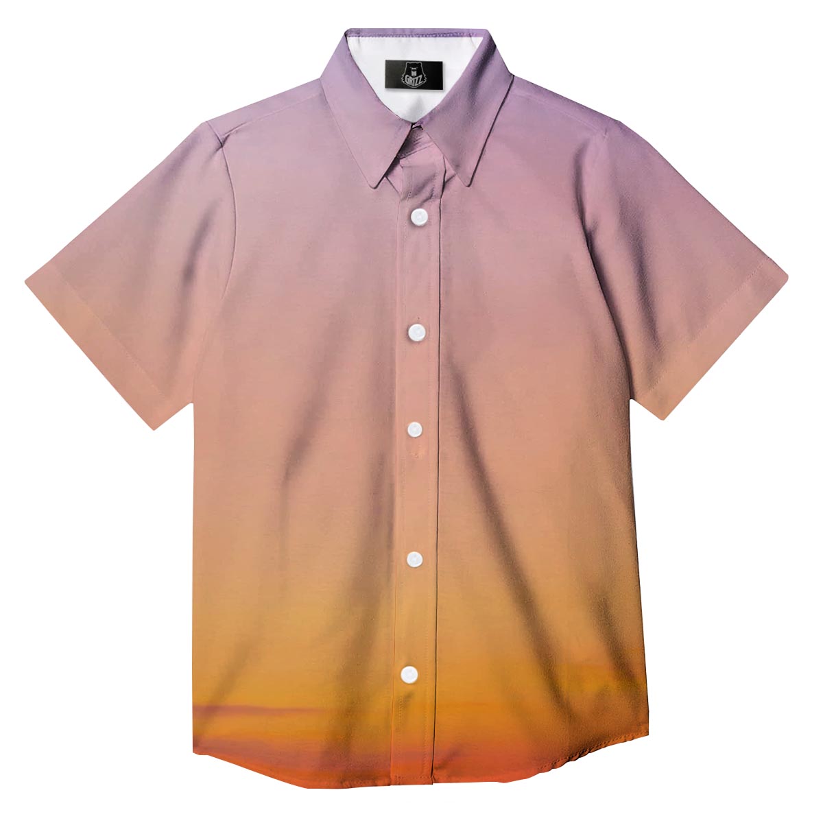 Sky Sunrise Print Button Up Shirt-grizzshop