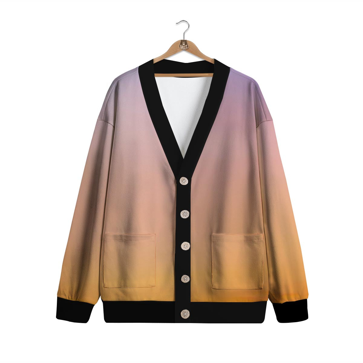 Sky Sunrise Print Cardigan-grizzshop