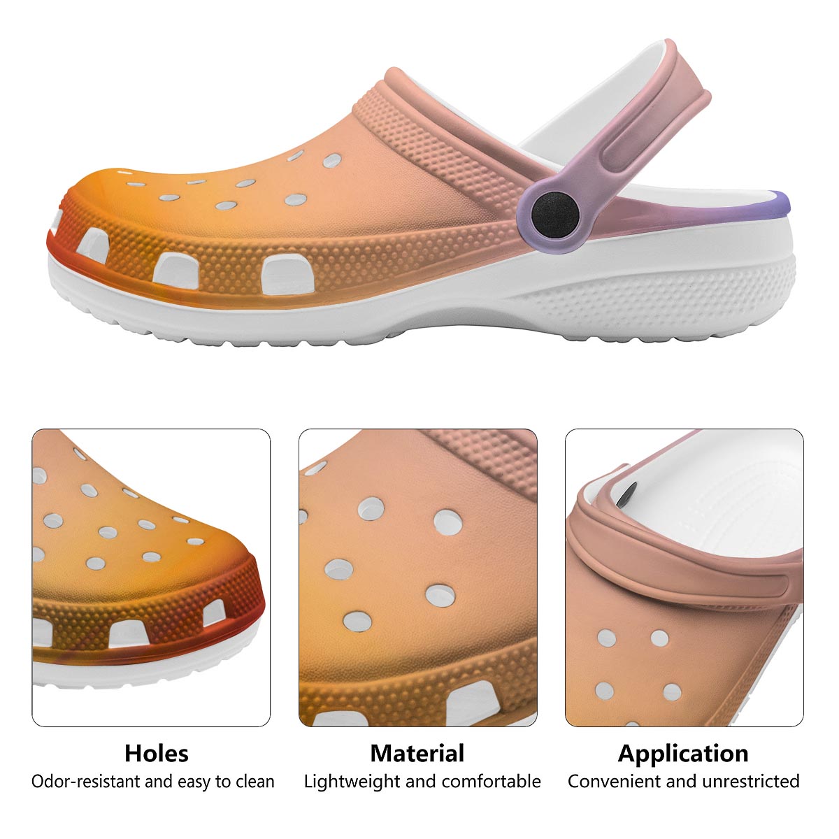 Sky Sunrise Print Clog-grizzshop