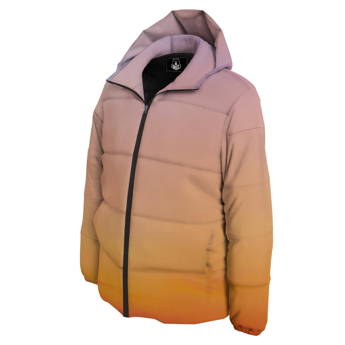 Sky Sunrise Print Down Jacket-grizzshop