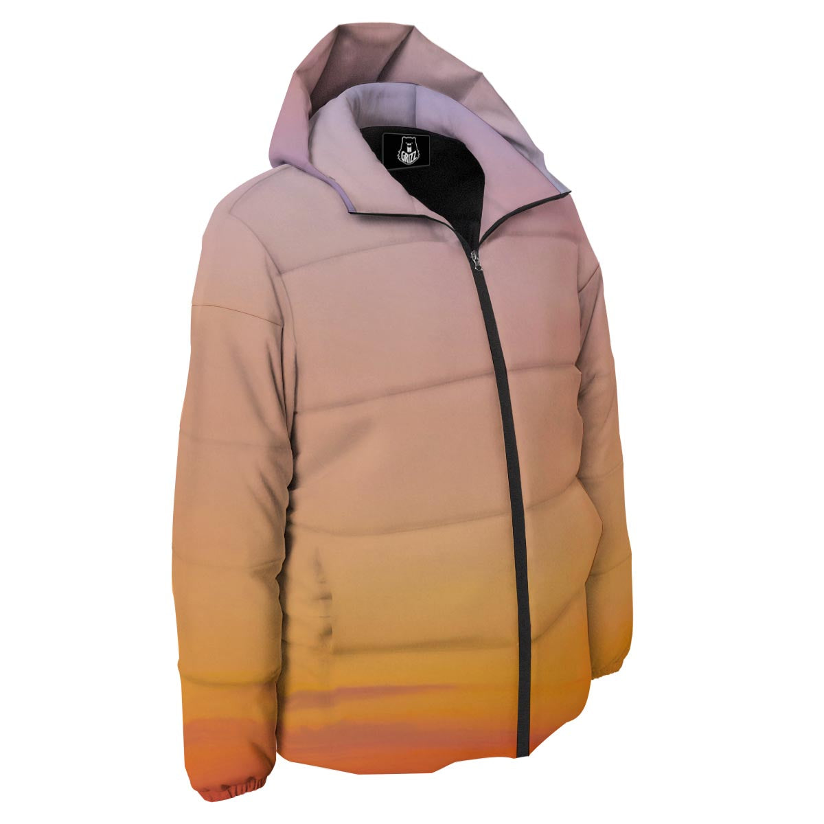 Sky Sunrise Print Down Jacket-grizzshop