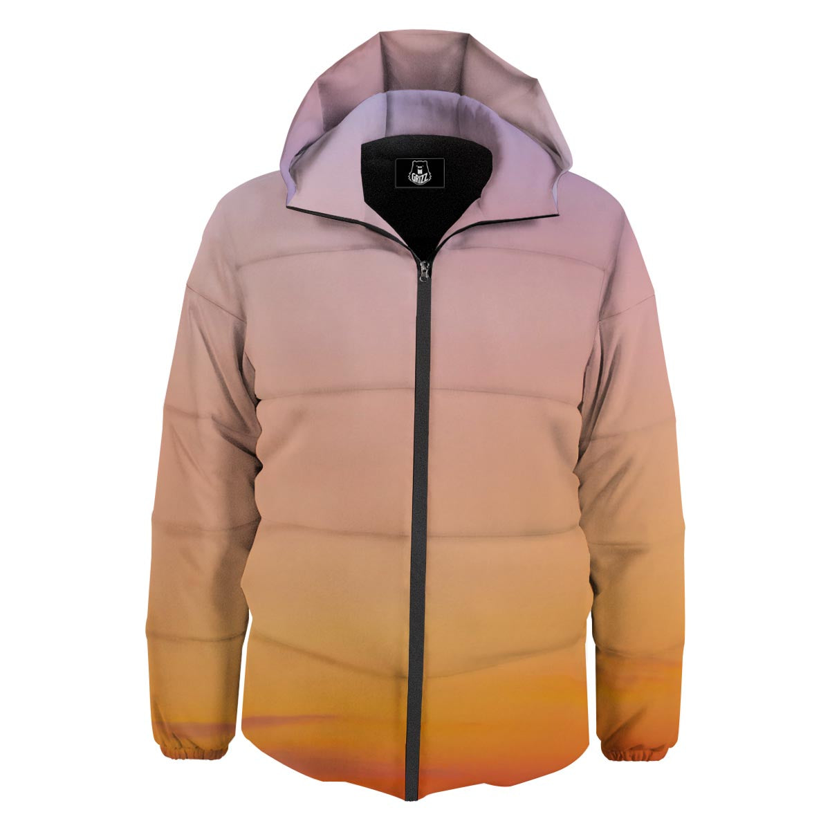 Sky Sunrise Print Down Jacket-grizzshop