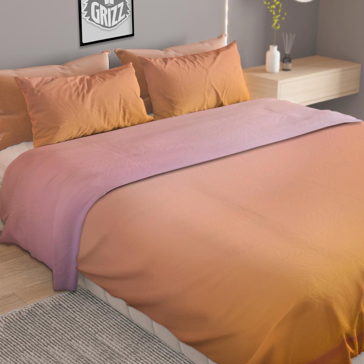 Sky Sunrise Print Duvet Cover Bedding Set