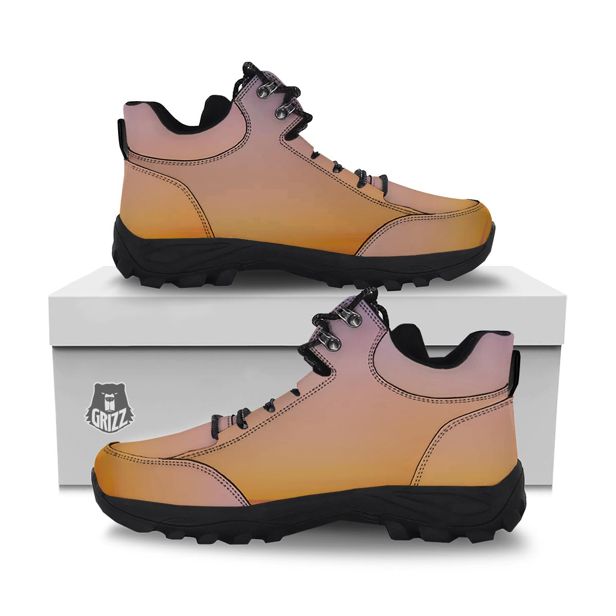 Sky Sunrise Print Hiking Shoes-grizzshop