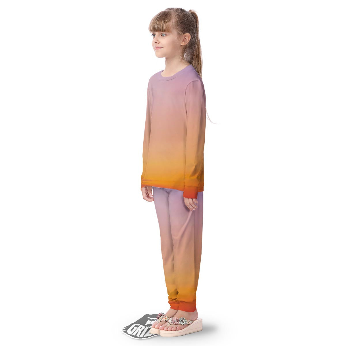 Sky Sunrise Print Kid's Pajamas-grizzshop