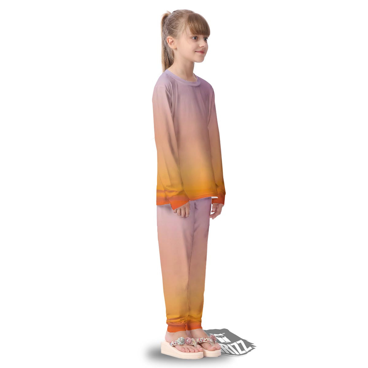 Sky Sunrise Print Kid's Pajamas-grizzshop