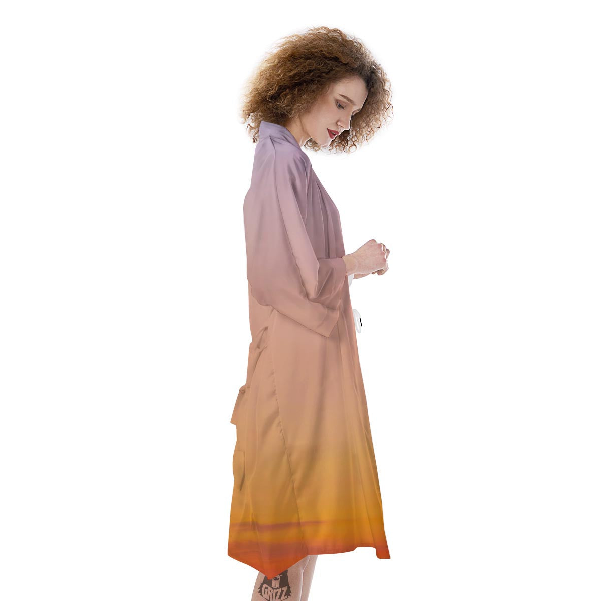 Sky Sunrise Print Kimono-grizzshop