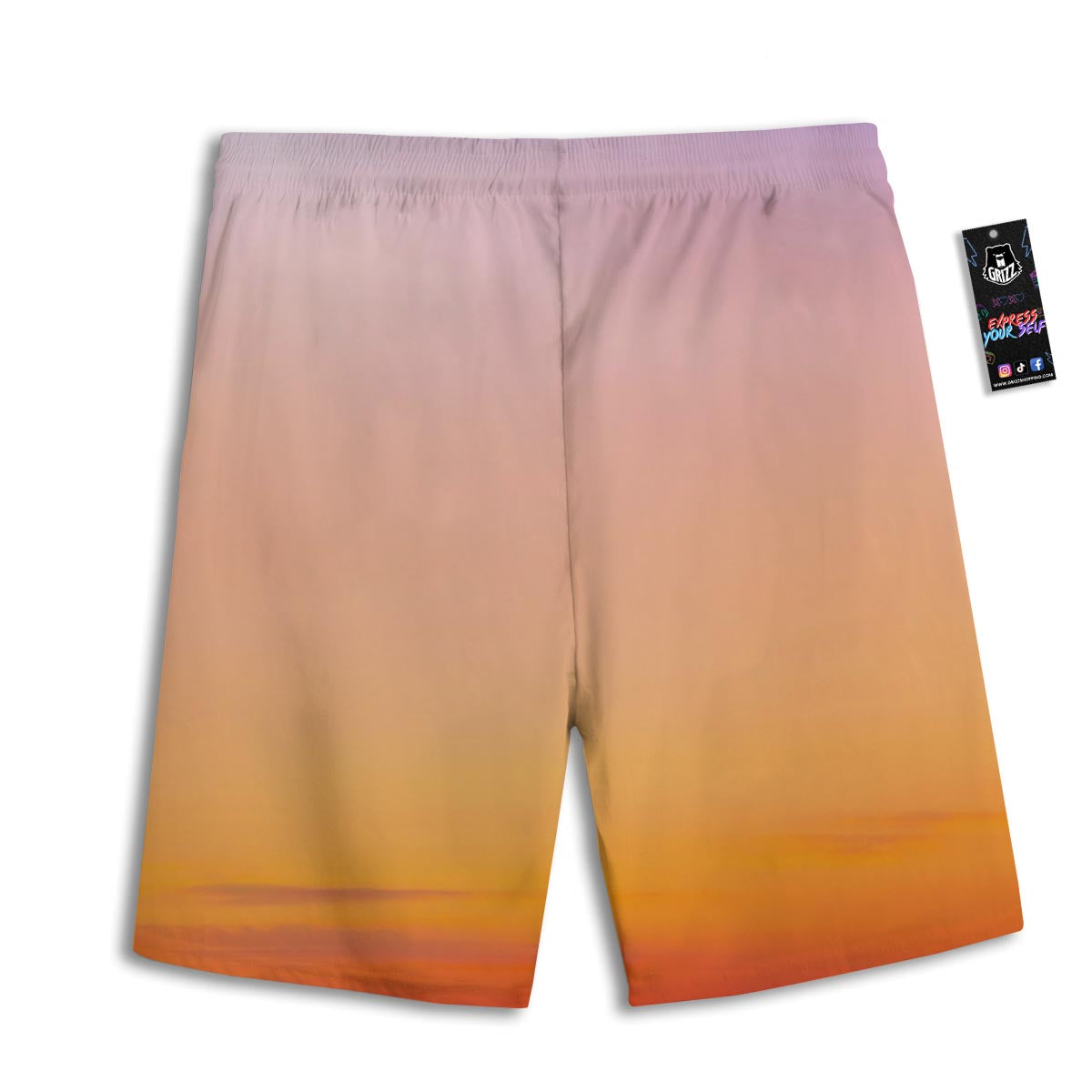 Sky Sunrise Print Men's Athletic Shorts
