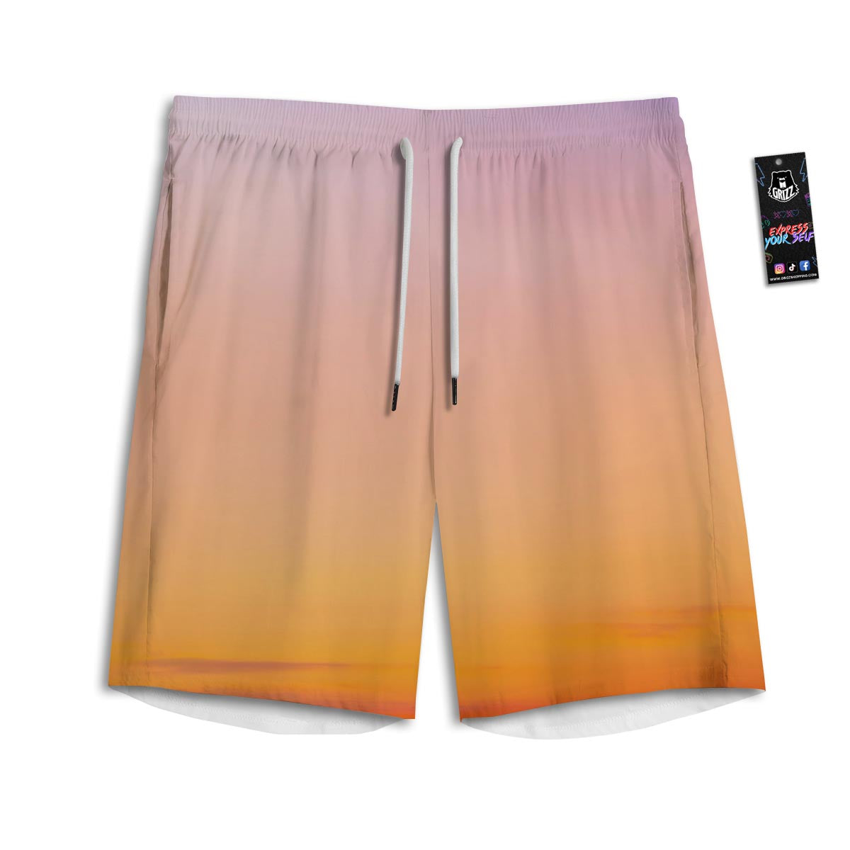 Sky Sunrise Print Men's Athletic Shorts