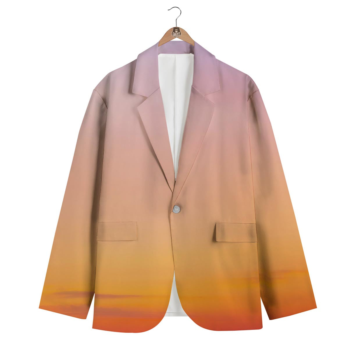 Sky Sunrise Print Men's Blazer-grizzshop