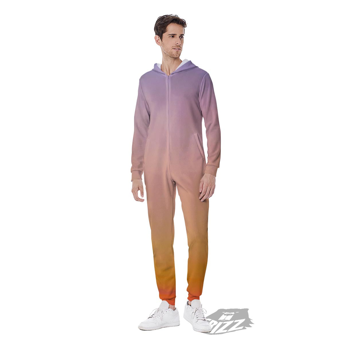 Sky Sunrise Print Men's Jumpsuit-grizzshop