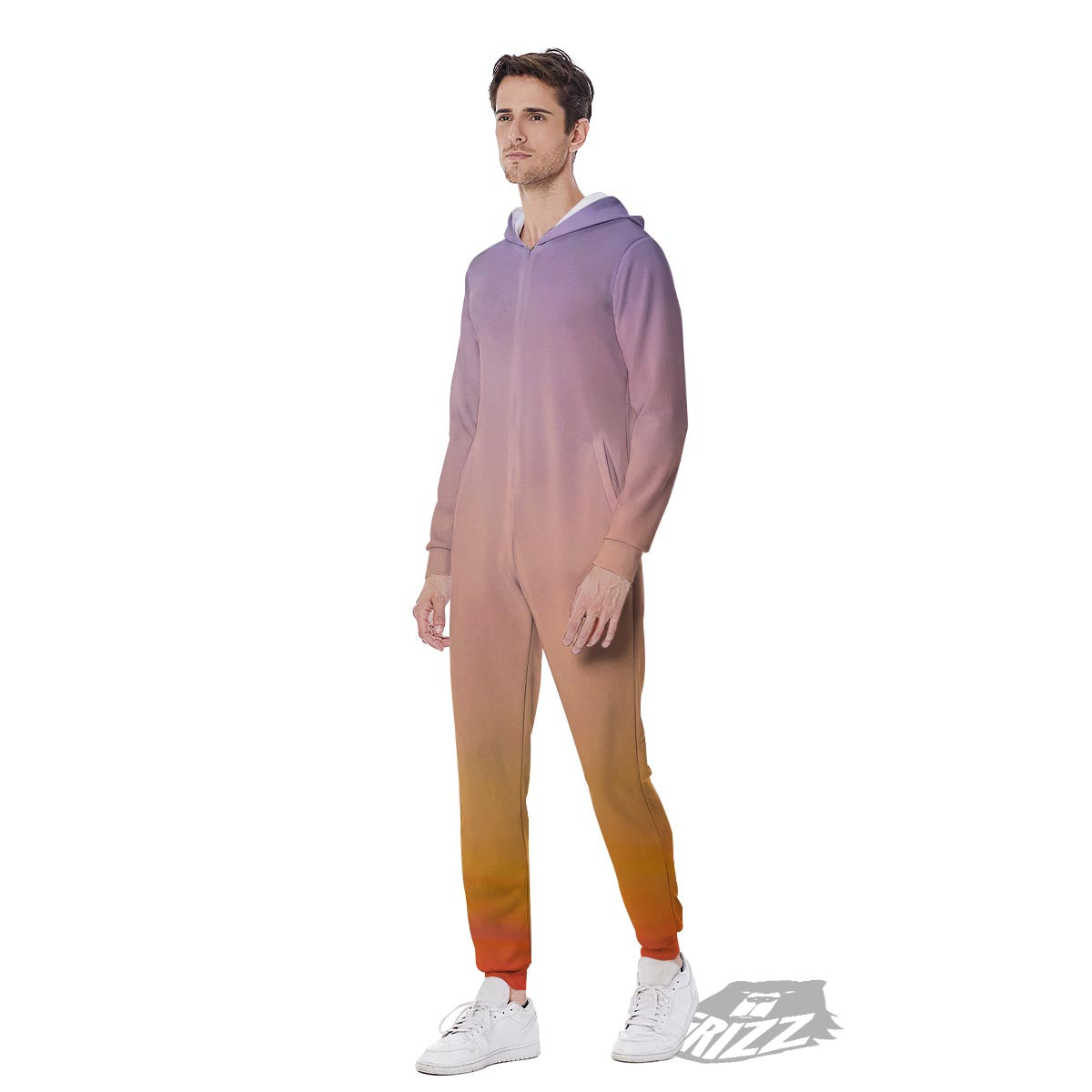 Sky Sunrise Print Men's Jumpsuit-grizzshop