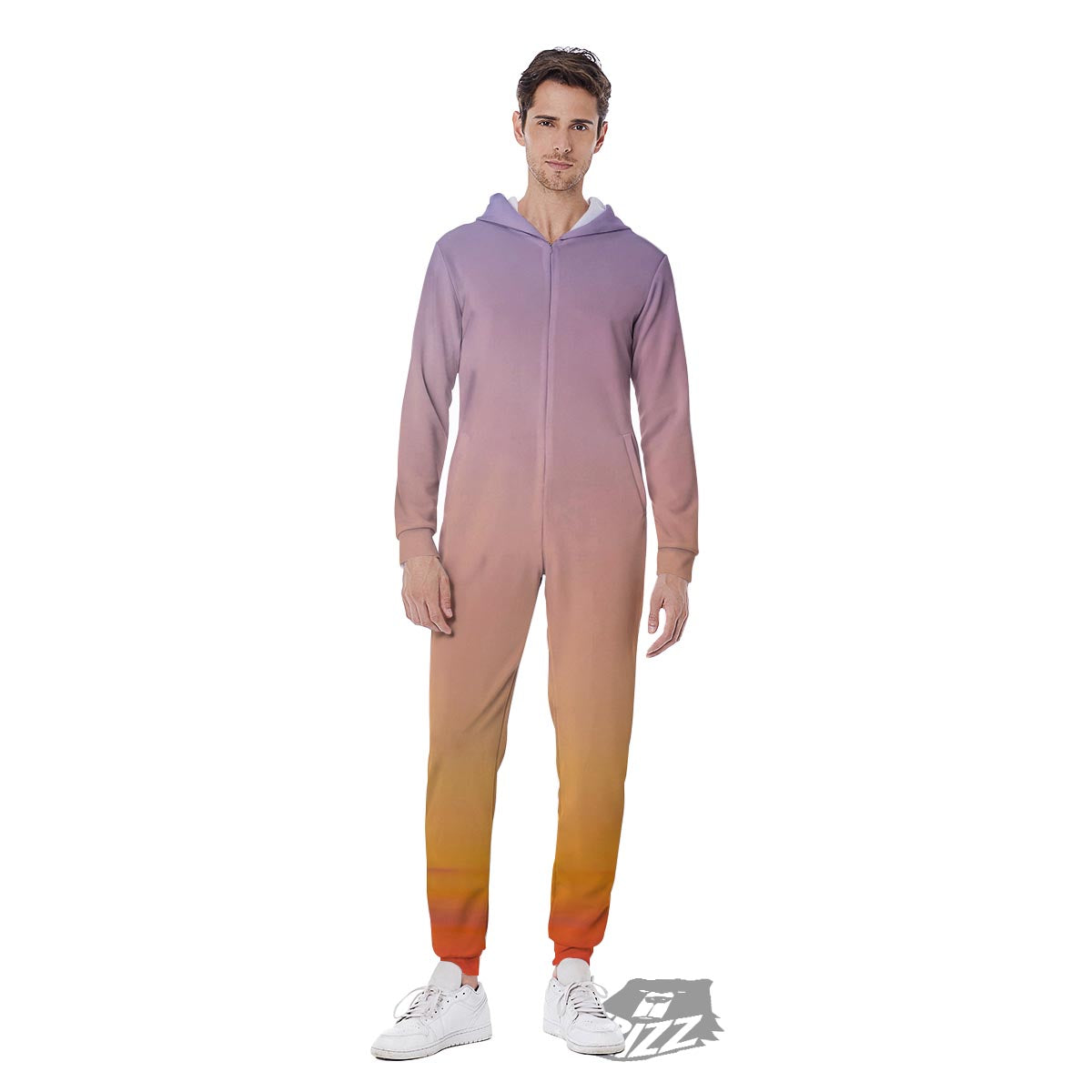 Sky Sunrise Print Men's Jumpsuit-grizzshop