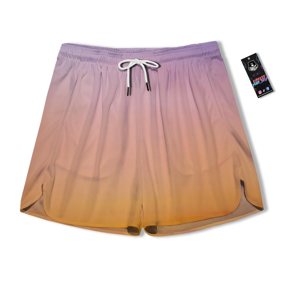 Sky Sunrise Print Men's Running Shorts-grizzshop