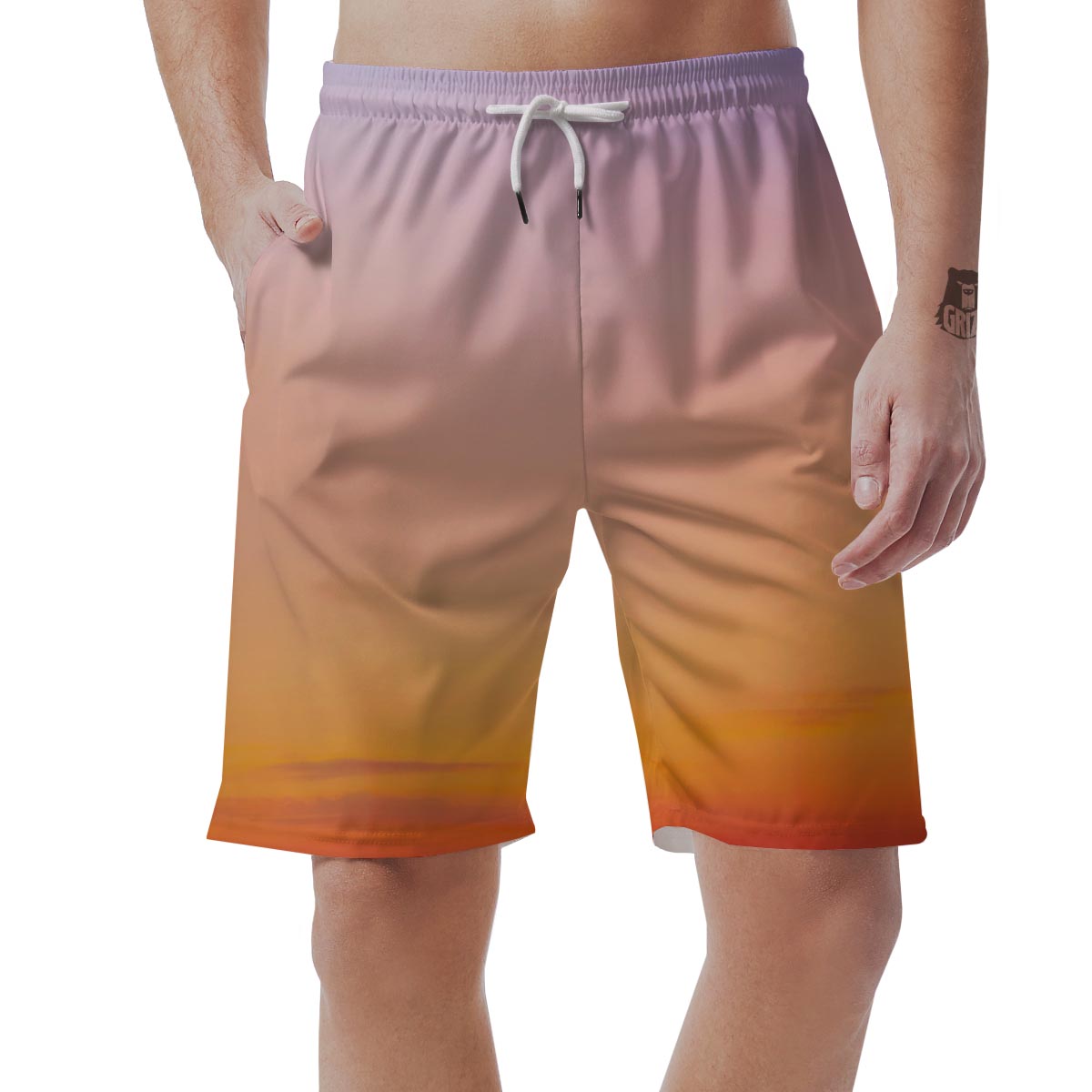 Sky Sunrise Print Men's Shorts-grizzshop