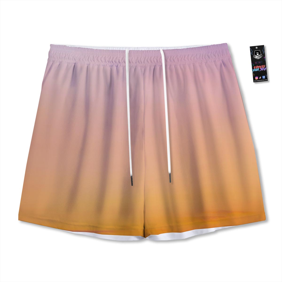 Sky Sunrise Print Mesh Shorts
