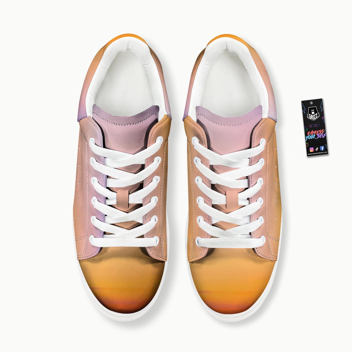 Sky Sunrise Print Platform Shoes-grizzshop
