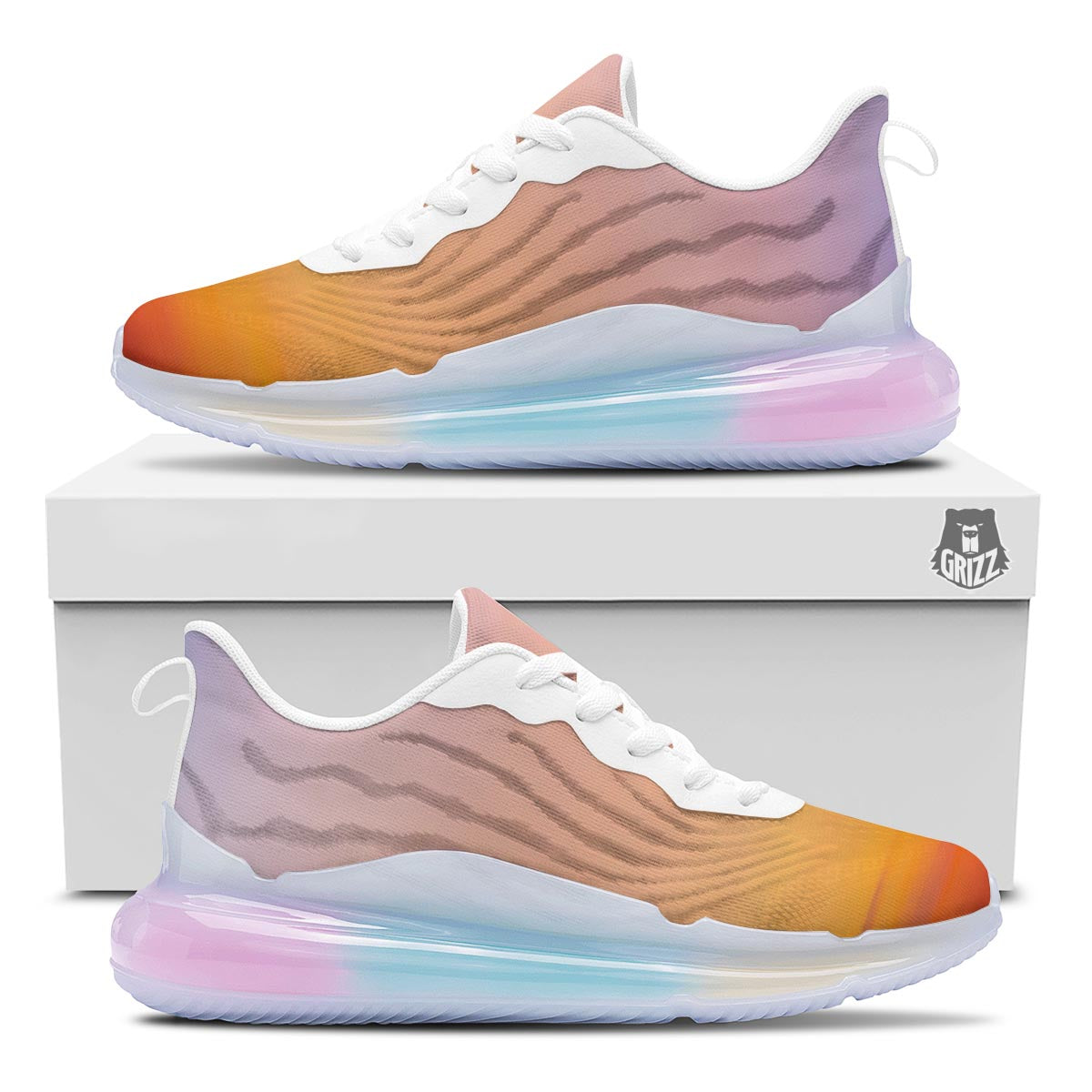 Sky Sunrise Print Running Sneakers-grizzshop